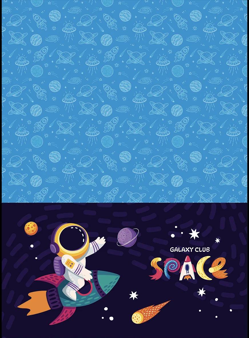 CADERNO ESPIRAL UNIVERSITÁRIO CAPA DURA 01 MATÉRIA 80 FOLHAS - GALAXY CLUB SPACE — miniatura 5