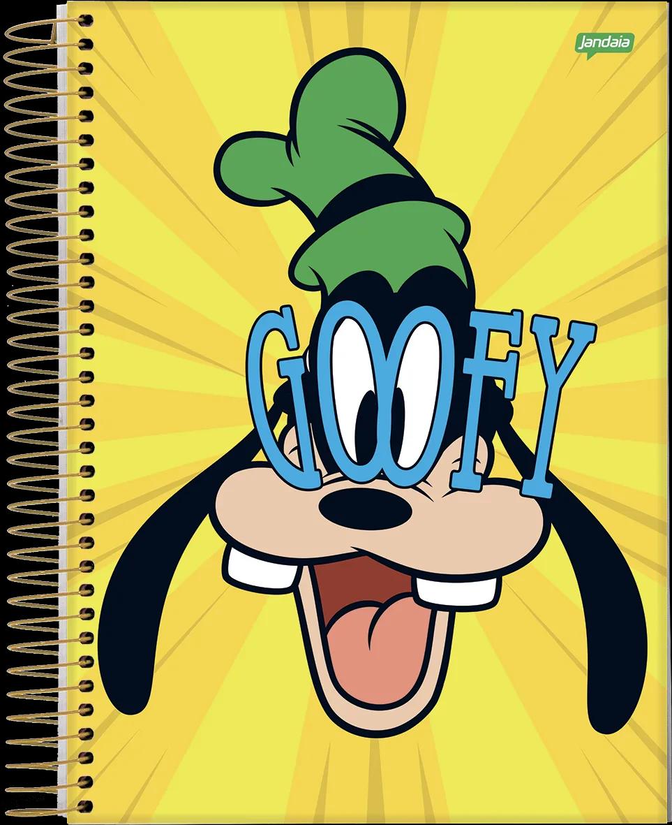CADERNO ESPIRAL UNIVERSITÁRIO CAPA DURA 01 MATÉRIA 80 FOLHAS - GOOFY — miniatura 3