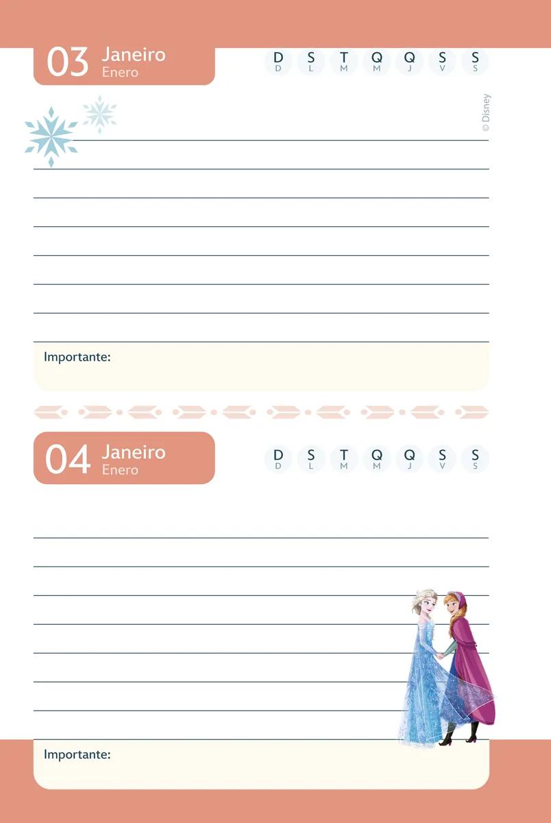 AGENDA PERMANENTE 134X200MM - FROZEN