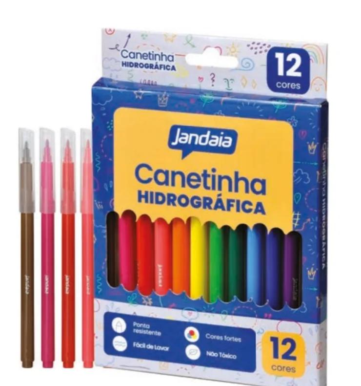 CANETA HIDROGRAFICA 12 CORES PREMIUM - JANDAIA — miniatura 2