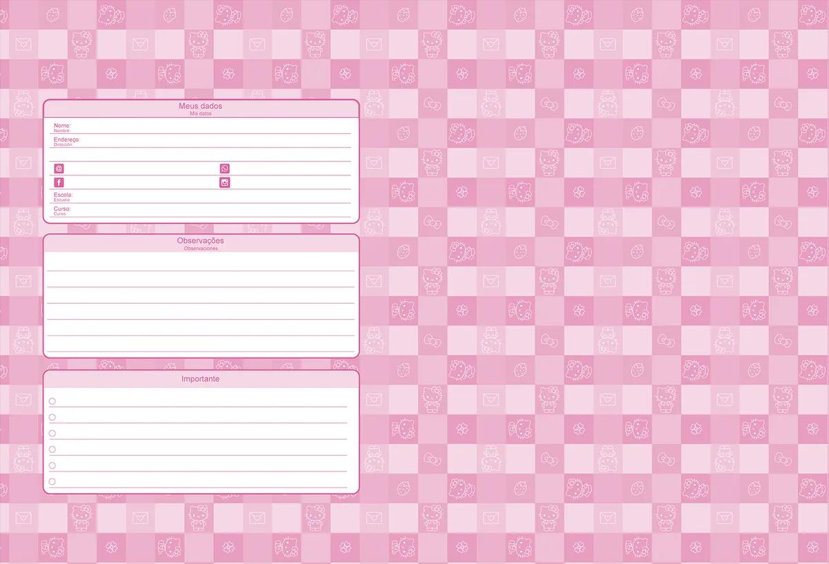 CADERNO BROCHURA CAPA DURA UNIVERSITÁRIO 80 FOLHAS - HELLO KITTY — miniatura 5