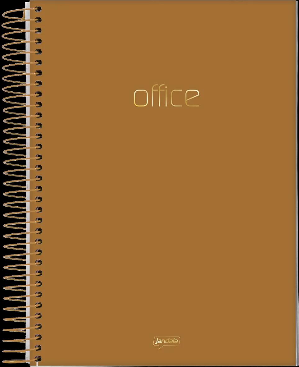 CADERNO ESPIRAL UNIVERSITÁRIO CAPA DURA 01 MATÉRIA 96 FOLHAS CARAMELO - OFFICE COLLECTION