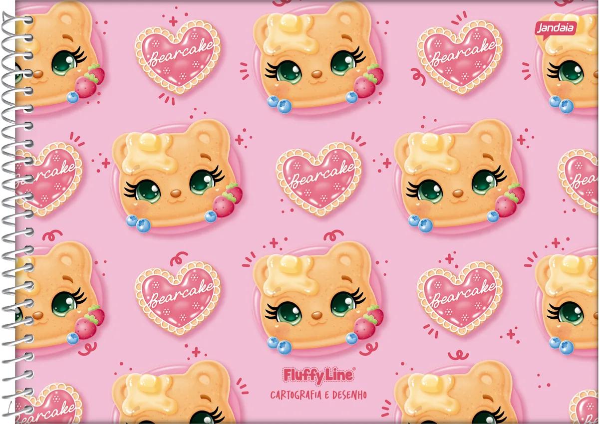 CADERNO ESPIRAL CAPA DURA 80 FOLHAS CARTOGRAFIA - FLUFFY