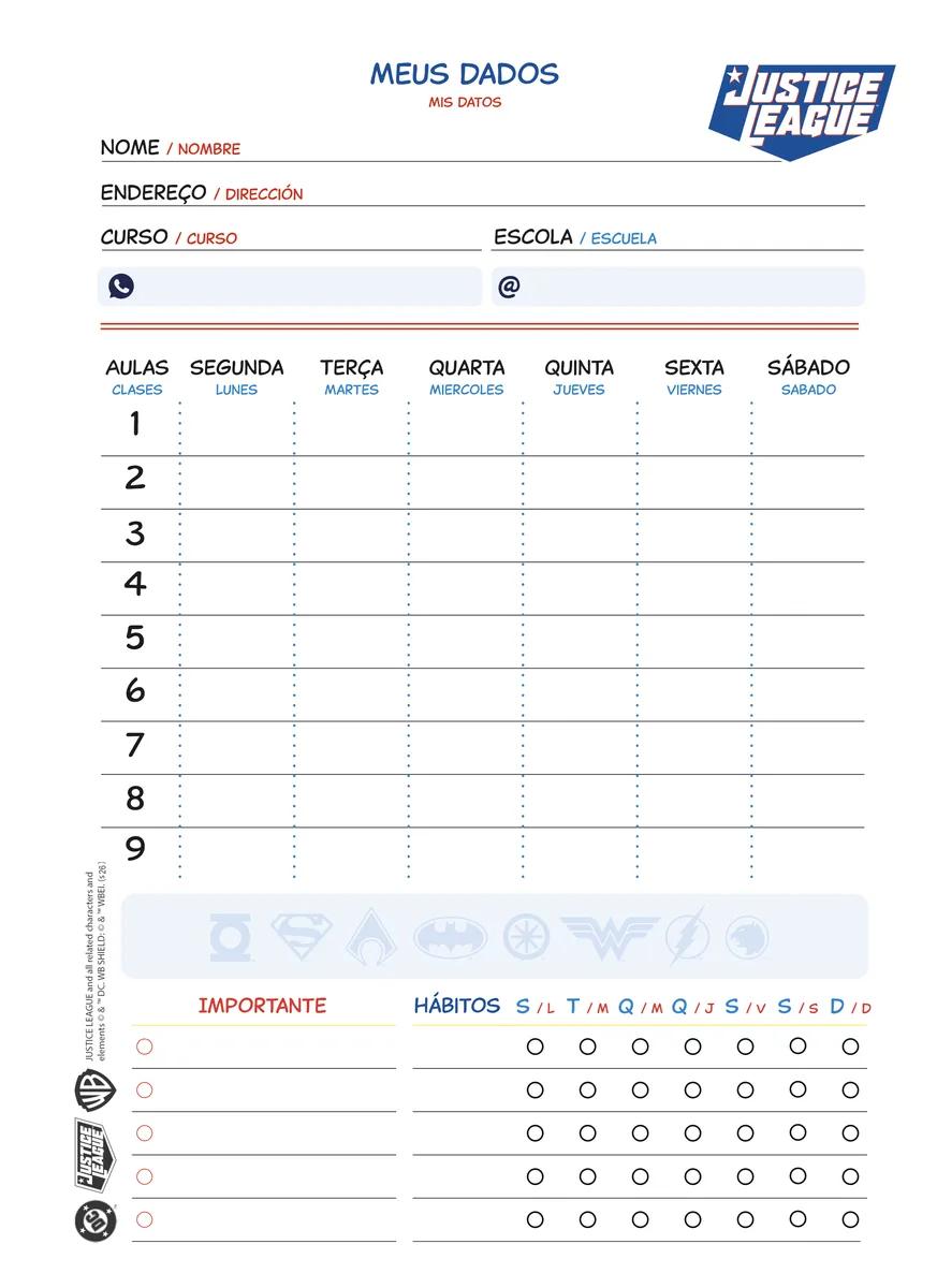 CADERNO ESPIRAL UNIVERSITÁRIO CAPA DURA 10 MATÉRIAS 160 FOLHAS - LIGA DA JUSTIÇA — miniatura 7