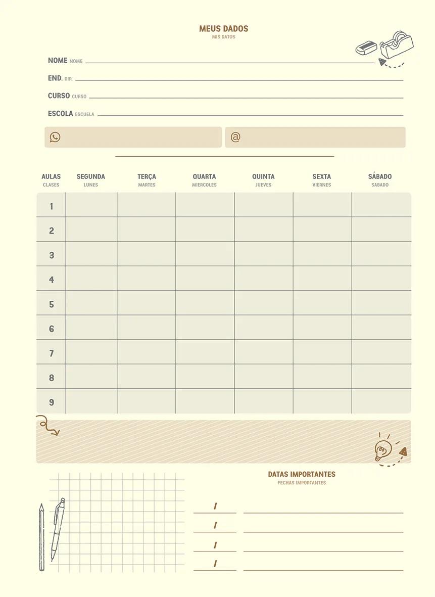 CADERNO UNIVERSITÁRIO CAPA DURA 80 FOLHAS NEO - KRAFT GOLD — miniatura 9