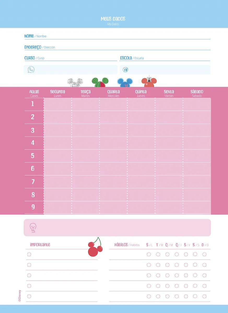 CADERNO ESPIRAL UNIVERSITÁRIO CAPA DURA 10 MATÉRIAS 160 FOLHAS - MICKEY HEADS — miniatura 6