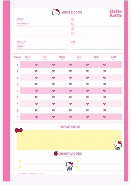 CADERNO NEODISC 1/4 CAPA DURA 80 FOLHAS - HELLO KITTY — miniatura 4