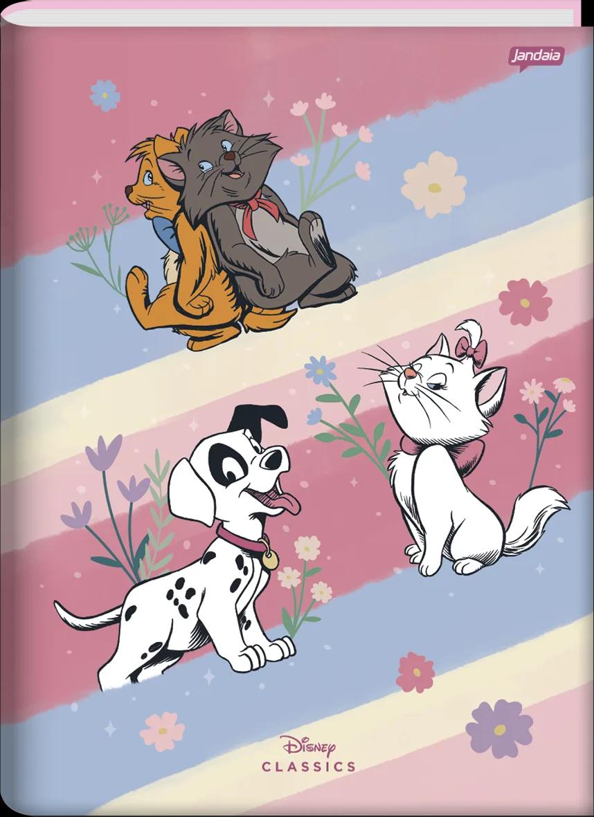 CADERNO BROCHURA CAPA DURA 1/4 80 FOLHAS - DISNEY CLÁSSICOS