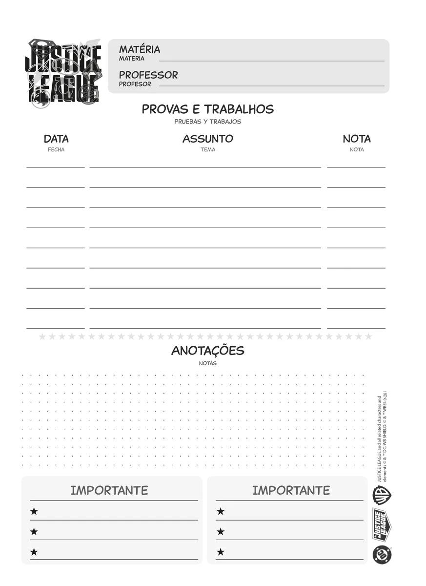 CADERNO ESPIRAL UNIVERSITÁRIO CAPA DURA 01 MATÉRIA 80 FOLHAS - LIGA DA JUSTIÇA — miniatura 6