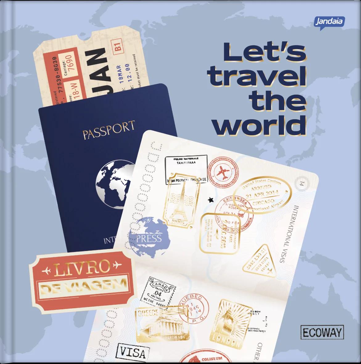 CADERNO LOMBADA QUADRADA CAPA DURA VIAGENS - ECO WAY — miniatura 2