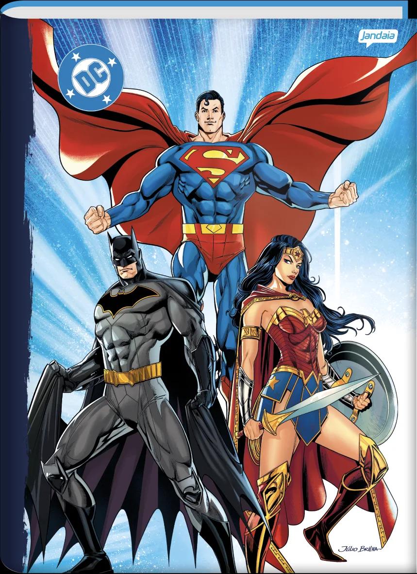 CADERNO BROCHURA CAPA DURA 1/4 80 FOLHAS - DC COMICS