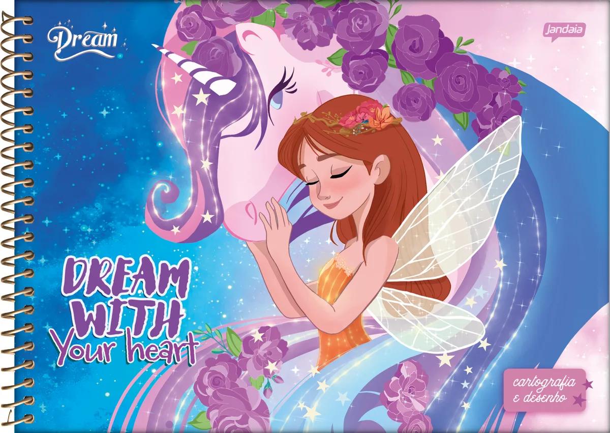 CADERNO ESPIRAL CAPA DURA 80 FOLHAS CARTOGRAFIA - DREAM