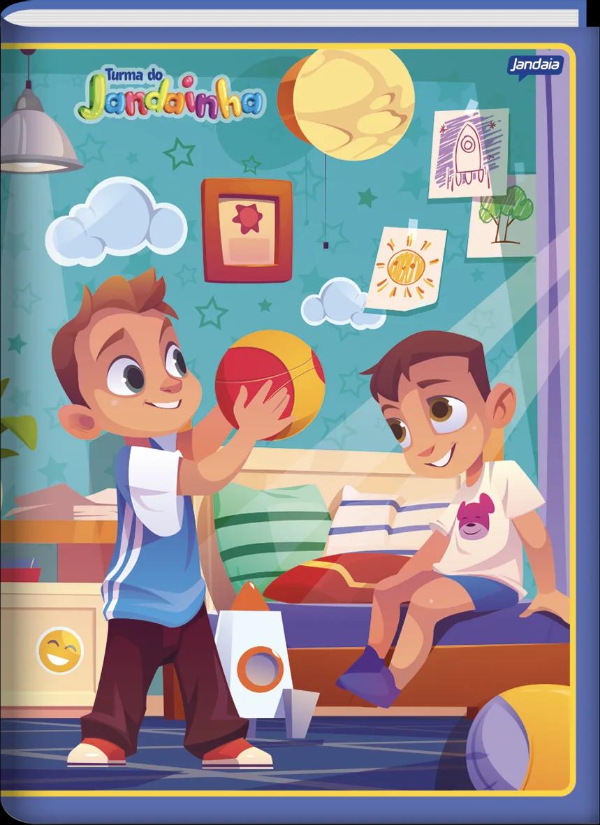 CADERNO BROCHURA UNIVERSITÁRIO CAPA DURA 80 FOLHAS MASCULINO - JANDAINHA