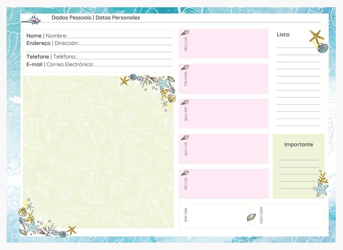 CADERNO ESPIRAL CAPA DURA 80 FOLHAS CARTOGRAFIA - SEA LIFE — miniatura 3