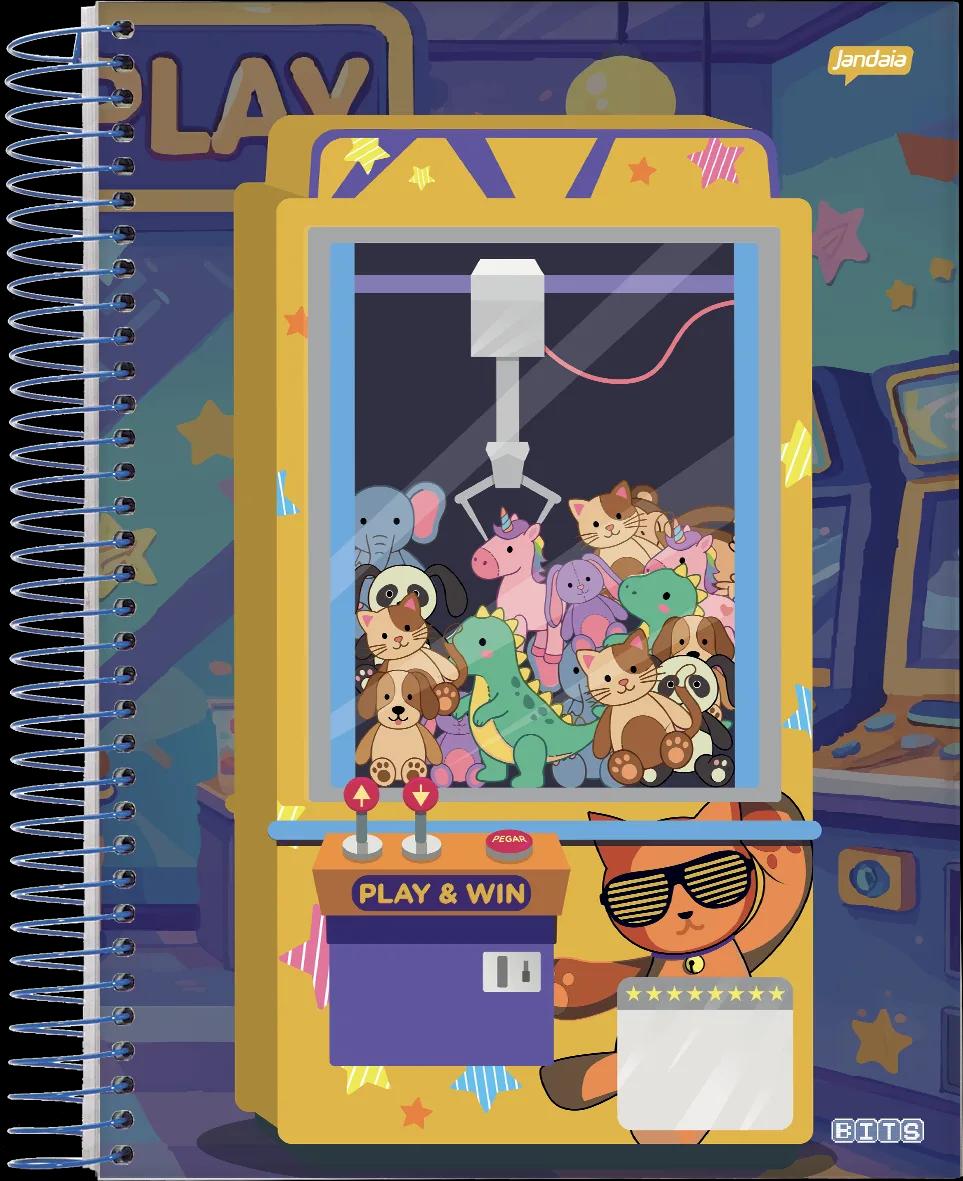 CADERNO ESPIRAL UNIVERSITÁRIO CAPA DURA 12 MATÉRIAS 192 FOLHAS - BITS — miniatura 2
