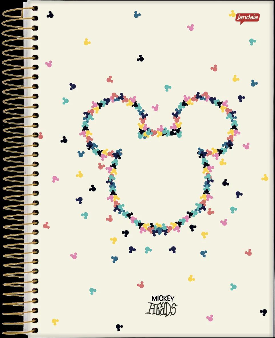 CADERNO ESPIRAL UNIVERSITÁRIO CAPA DURA 10 MATÉRIAS 160 FOLHAS - MICKEY HEADS — miniatura 4