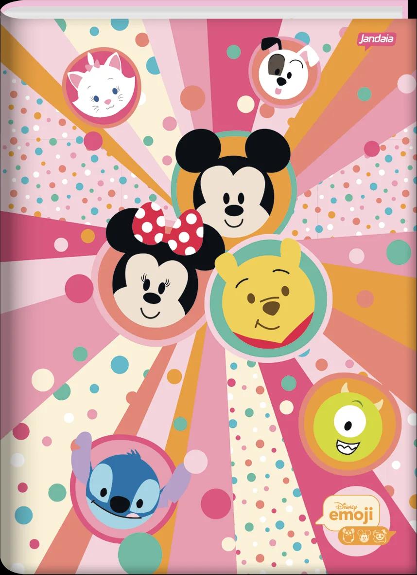 CADERNO BROCHURA CAPA DURA UNIVERSITÁRIO 48 FOLHAS - DISNEY EMOJI