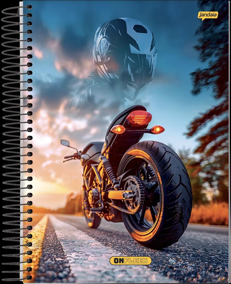 CADERNO ESPIRAL UNIVERSITÁRIO CAPA DURA 10 MATÉRIAS  200  FOLHAS -  ON FLEEK — miniatura 2