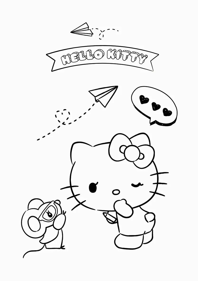FOLHAS ILUSTRAÇÃO 180G A4 - HELLO KITTY — miniatura 4