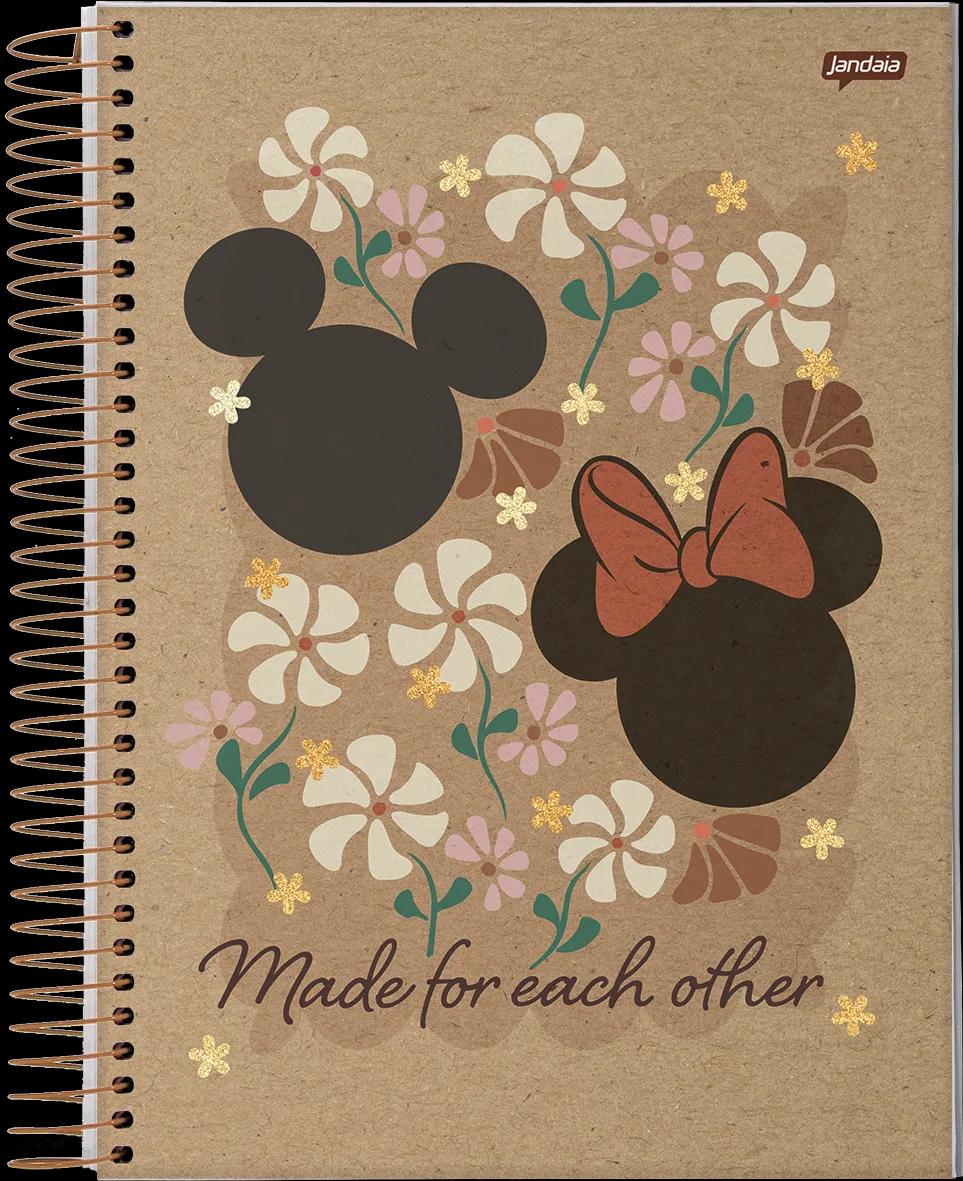 CADERNO ESPIRAL UNIVERSITÁRIO CAPA DURA 10 MATÉRIAS 160 FOLHAS - MICKEY & MINNIE ARTS KRAFT