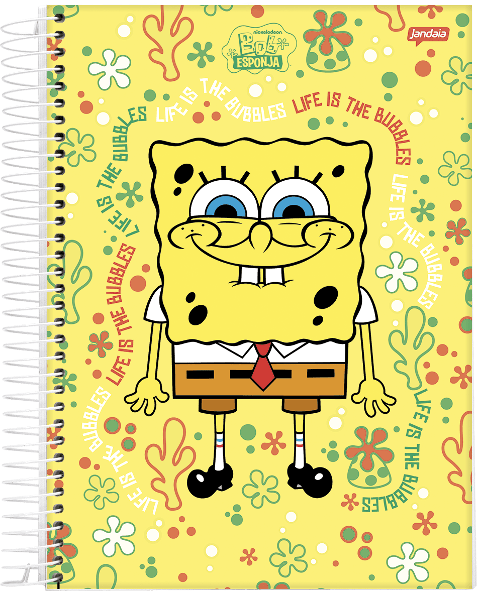 CADERNO ESPIRAL UNIVERSITÁRIO CAPA DURA 15 MATÉRIAS 240 FOLHAS - BOB ESPONJA — miniatura 3
