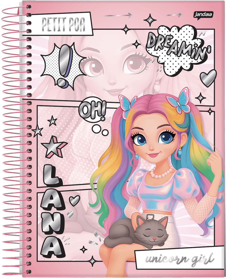 CADERNO ESPIRAL 1/4 CAPA DURA 200 FOLHAS - PETIT POÁ — miniatura 2