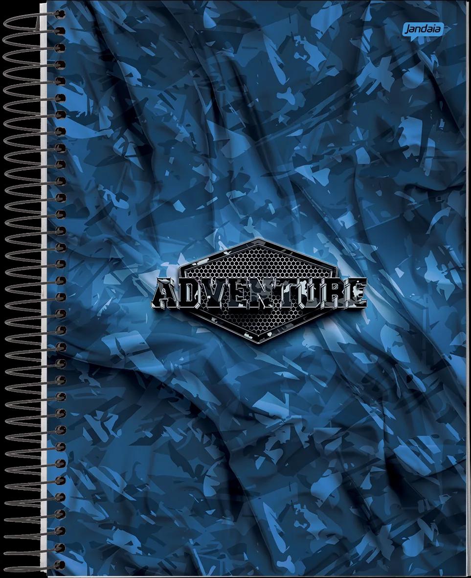 CADERNO ESPIRAL 1/4 CAPA DURA 80 FOLHAS - ADVENTURE