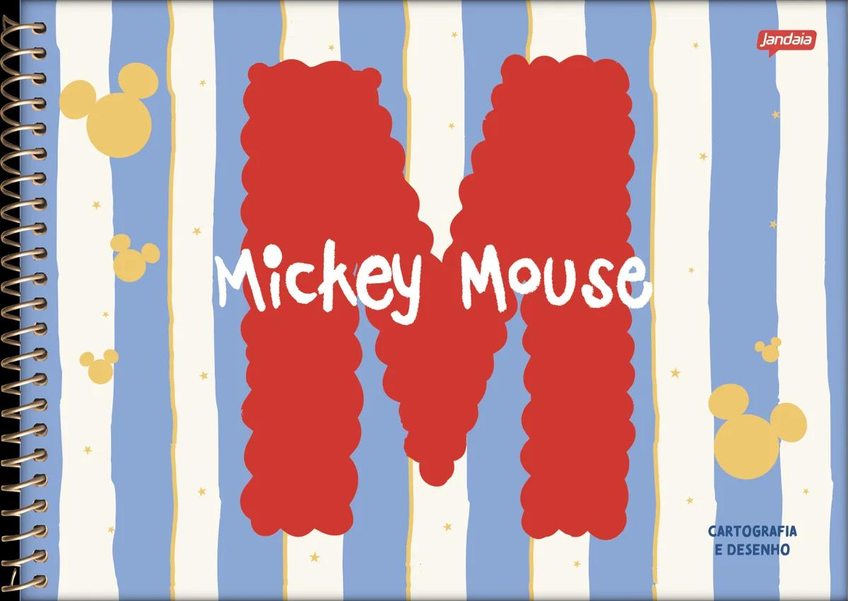 CADERNO ESPIRAL CAPA DURA 80 FOLHAS CARTOGRAFIA - MICKEY ARTS