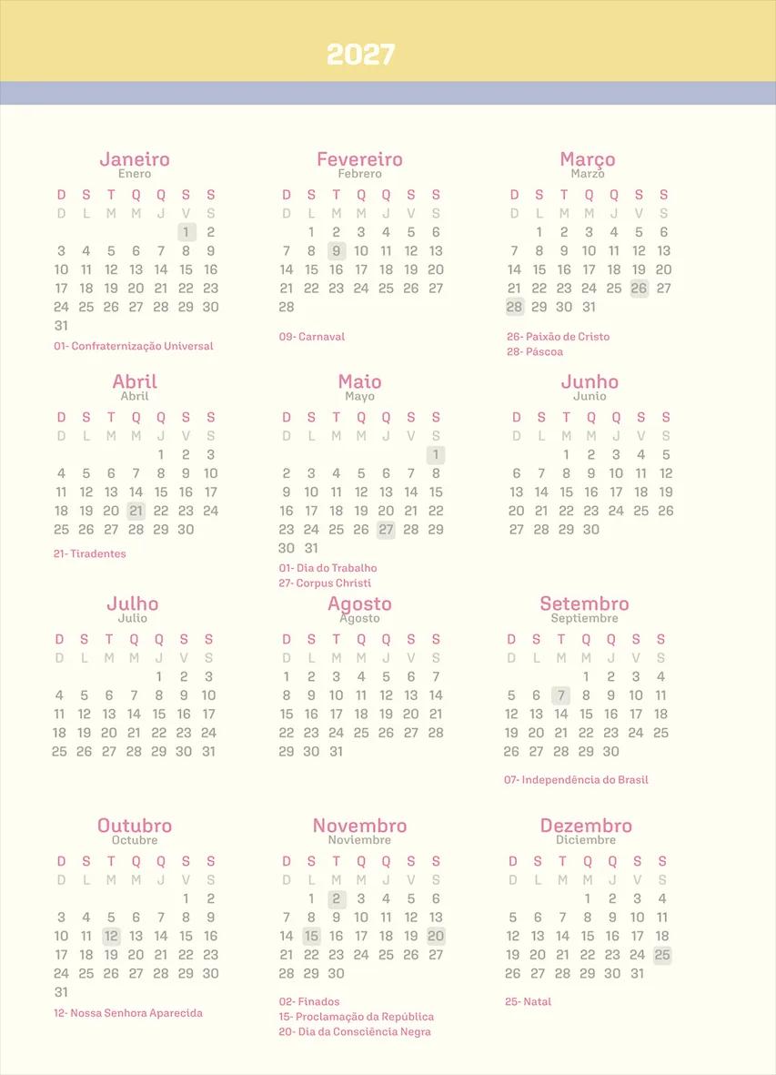 AGENDA DIARIA LOMB QUAD 117X162MM 112 FOLHAS - LA CREME — miniatura 6