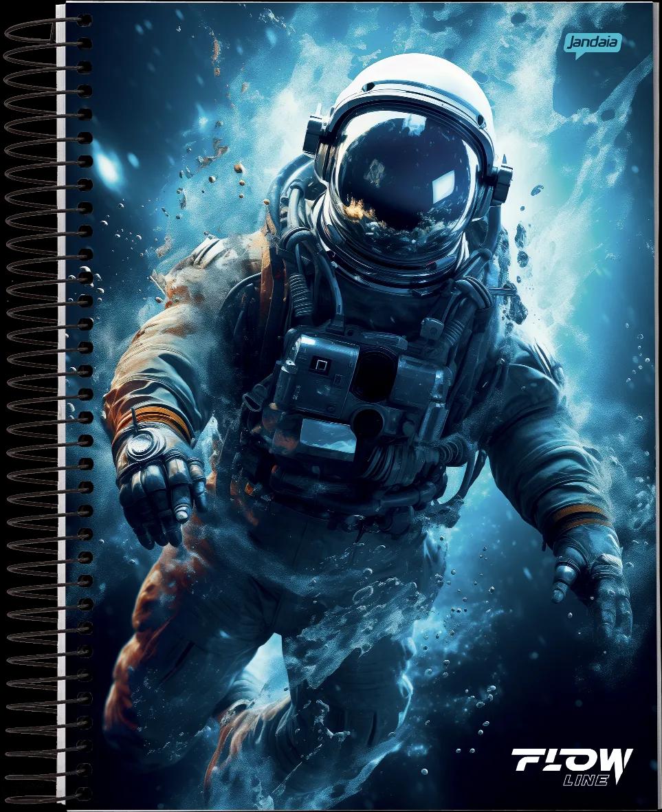 CADERNO ESPIRAL 1/8 CAPA DURA 80 FOLHAS - FLOW