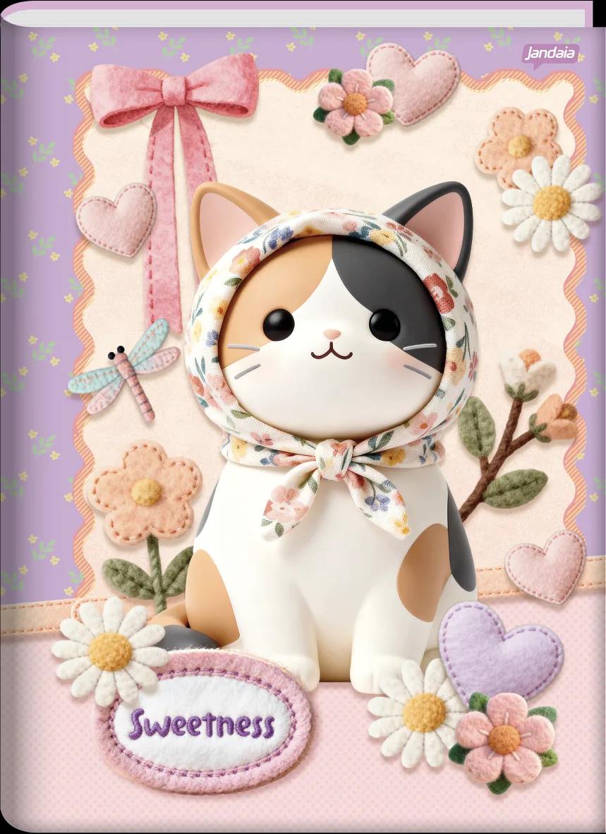 CADERNO BROCHURA 1/4 CAPA DURA 80 FOLHAS - SWEETNESS