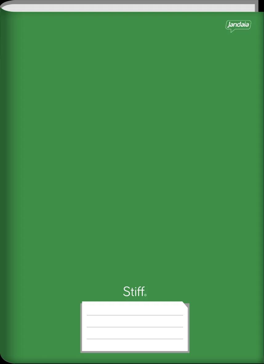 CADERNO BROCHURA CAPA DURA 1/4 48 FOLHAS VERDE  - STIFF