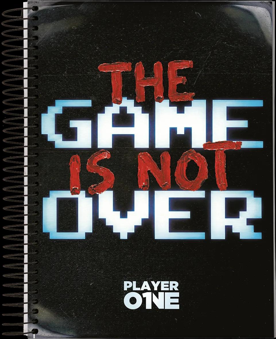 CADERNO ESPIRAL 1/4 CAPA DURA 80 FOLHAS - PLAYER ONE — miniatura 3