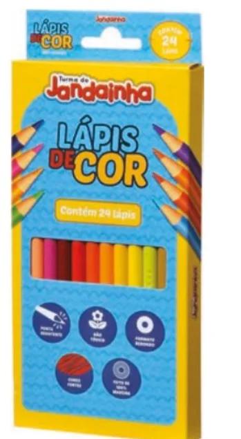 LAPIS DE COR 24 CORES MADEIRA - TURMA DO JANDAINHA