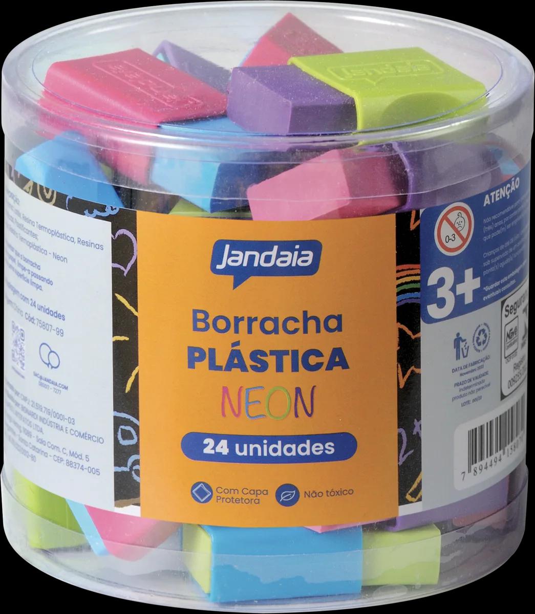 BORRACHA COLORIDA COM CINTA SORTIDA NEON  - JANDAIA