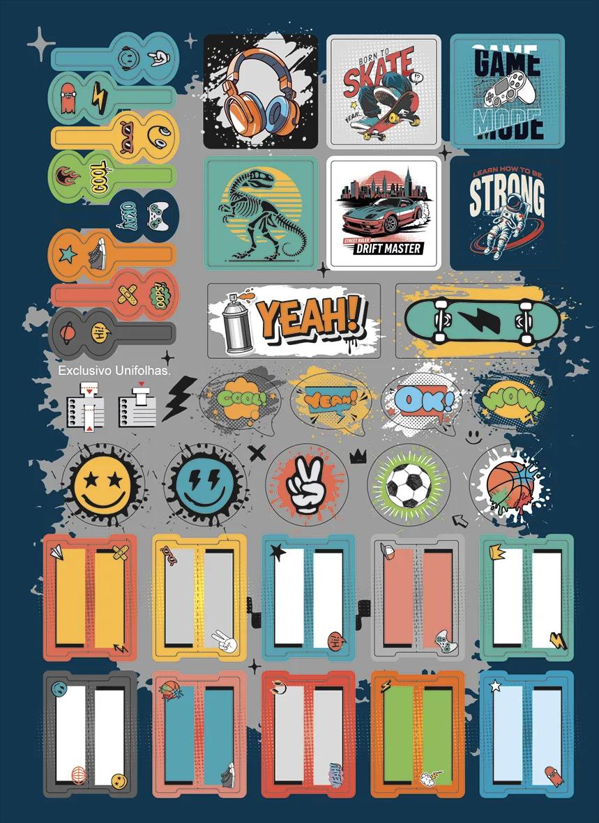 CADERNO ESPIRAL 1/4 CAPA DURA 80 FOLHAS - PLAYER ONE — miniatura 4