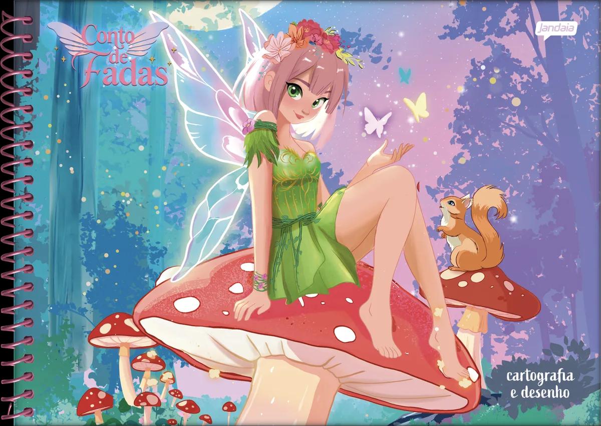 CADERNO ESPIRAL CAPA DURA 80 FOLHAS CARTOGRAFIA - CONTO DE FADAS — miniatura 2