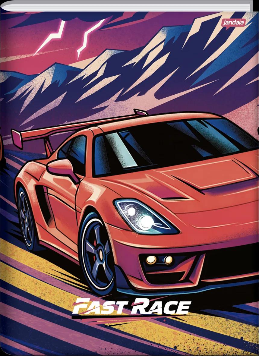 CADERNO BROCHURA UNIVERSITÁRIO CAPA DURA 80 FOLHAS -  FAST RACE — miniatura 4