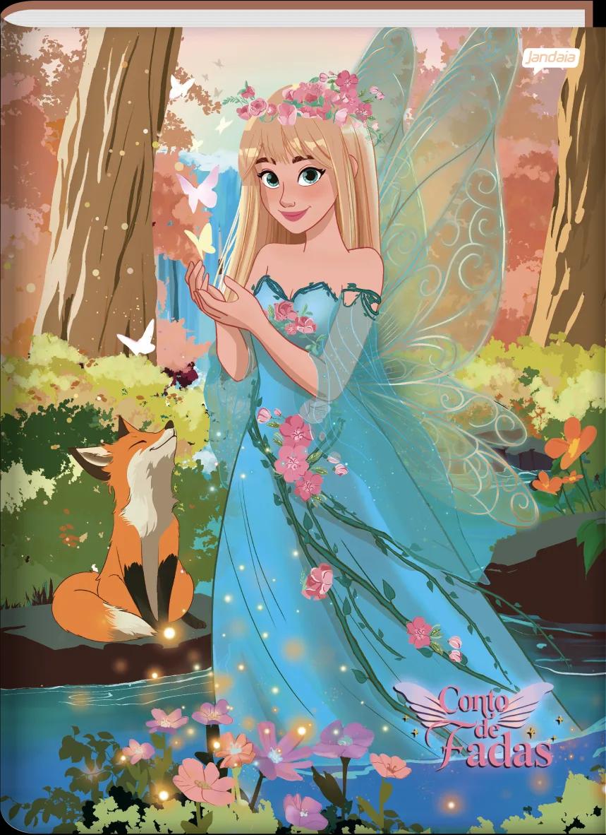 CADERNO BROCHURA UNIVERSITÁRIO CAPA DURA 80 FOLHAS -  CONTO DE FADAS — miniatura 4