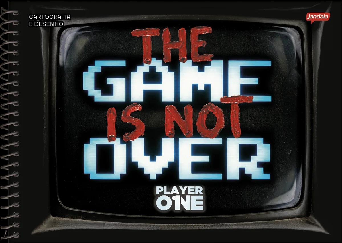 CADERNO ESPIRAL CAPA DURA 80 FOLHAS CARTOGRAFIA - PLAYER ONE