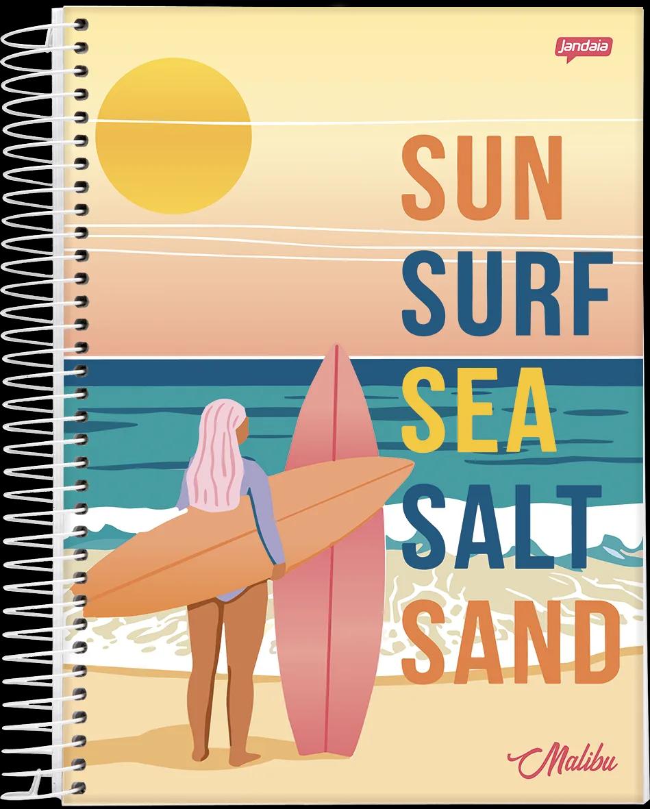 CADERNO ESPIRAL 1/4 CAPA DURA 80 FOLHAS - CALI E MALIBU — miniatura 2