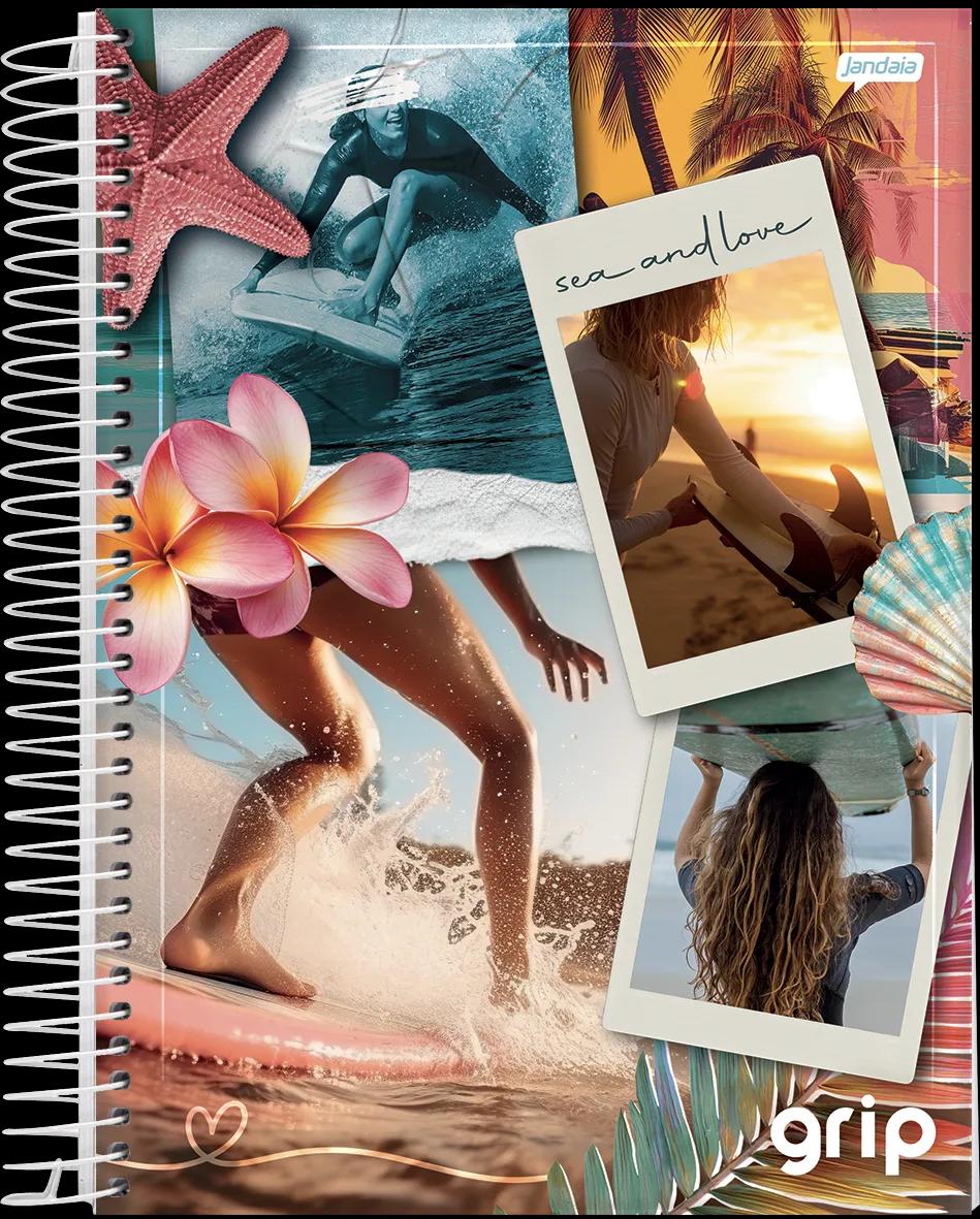 CADERNO ESPIRAL UNIVERSITÁRIO CAPA DURA 10 MATÉRIAS  160  FOLHAS - GRIP