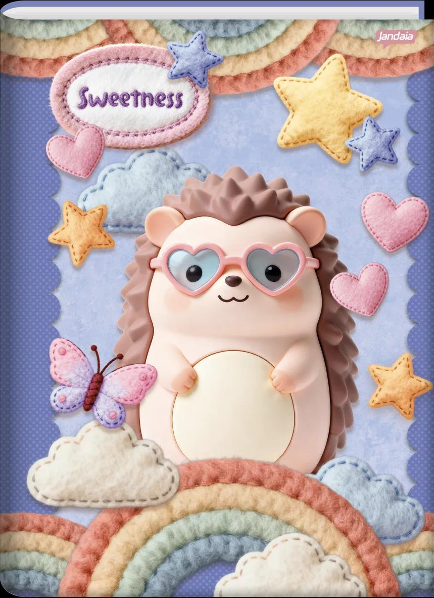 CADERNO BROCHURA UNIVERSITÁRIO CAPA DURA 48 FOLHAS -SWEETNESS — miniatura 4
