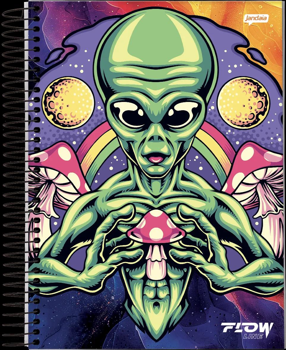 CADERNO ESPIRAL 1/4 CAPA DURA 80 FOLHAS - FLOW — miniatura 7