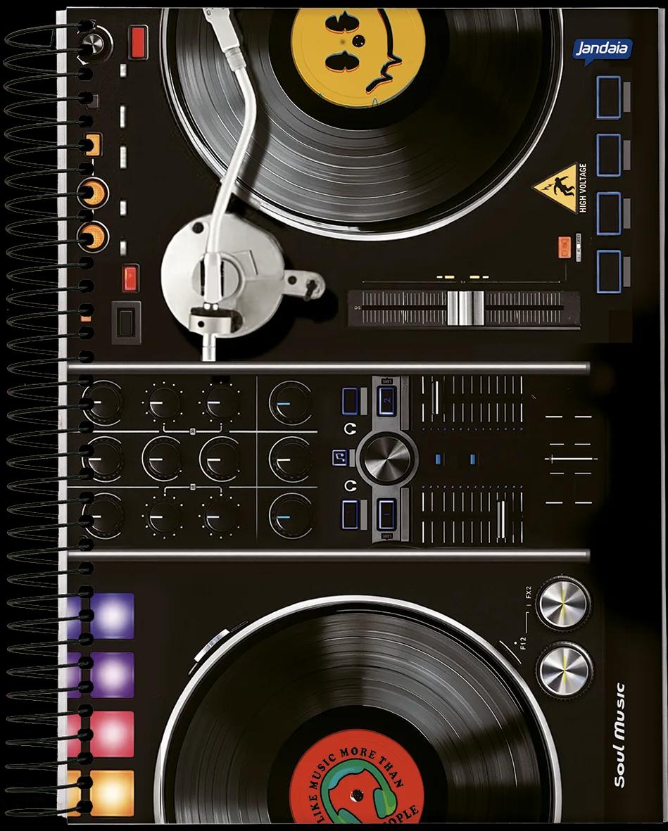 CADERNO ESPIRAL UNIVERSITÁRIO CAPA DURA 10 MATÉRIAS  160  FOLHAS -  SOUL MUSIC — miniatura 4