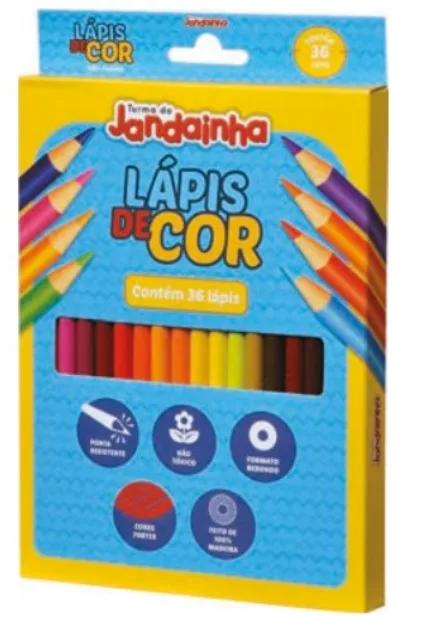 LAPIS DE COR 36 CORES MADEIRA - TURMA DO JANDAINHA