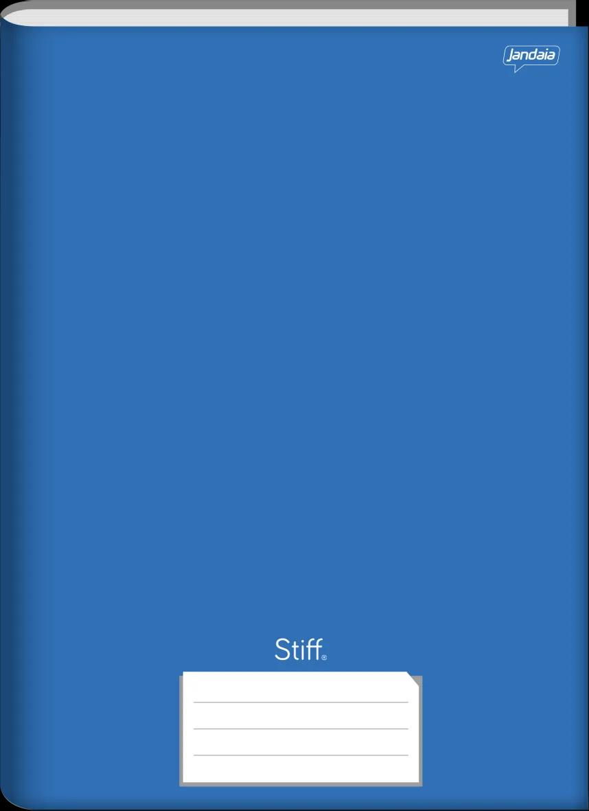 CADERNO BROCHURA CAPA DURA 1/4 48 FOLHAS AZUL - STIFF