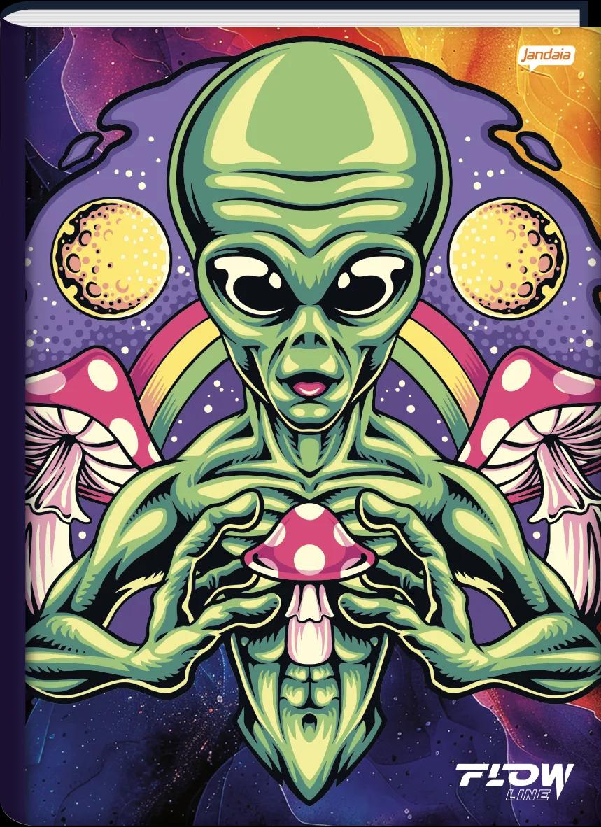 CADERNO BROCHURA 1/4 CAPA DURA 80 FOLHAS - FLOW