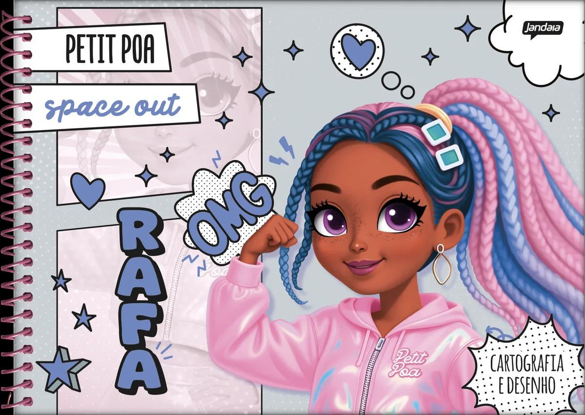 CADERNO ESPIRAL CAPA DURA 80 FOLHAS CARTOGRAFIA - PETIT POÁ