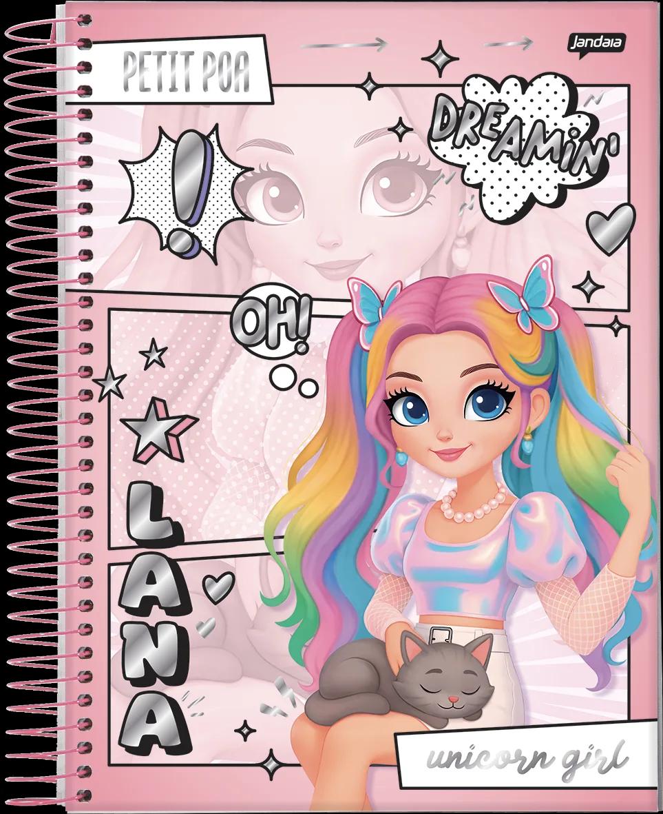 CADERNO ESPIRAL UNIVERSITÁRIO CAPA DURA 10 MATÉRIAS 160 FOLHAS - PETIT POÁ